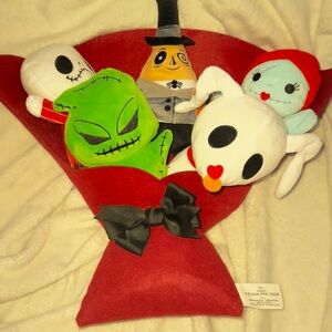 Disney Nightmare Before Christmas 2025 Valentine Plush Bouquet Jack Sally Zero